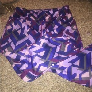 Purple Aztec leggings capris